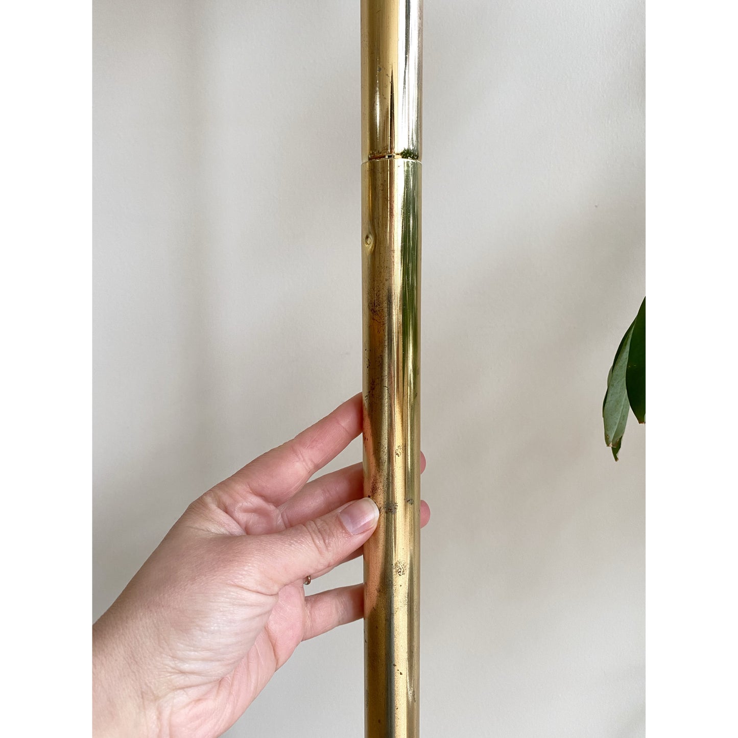 Vintage Brass Floor Lamp with Shade