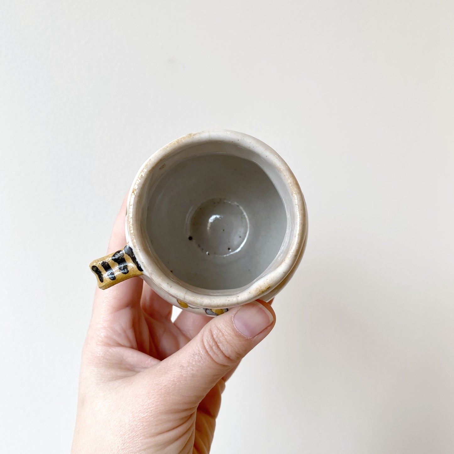 Vintage Hand-painted Floral Ceramic Cup