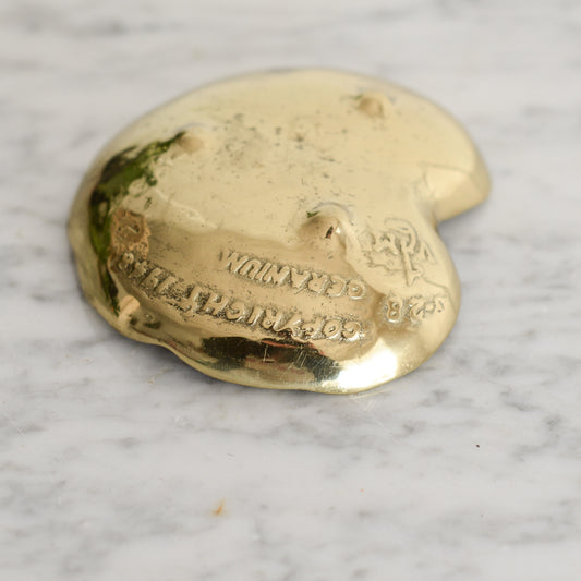 Vintage Brass Geranium Leaf Dish, 1948