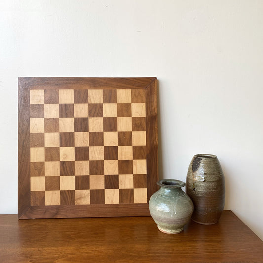 Vintage Wooden Chess Board (19.5” x 19.5”)