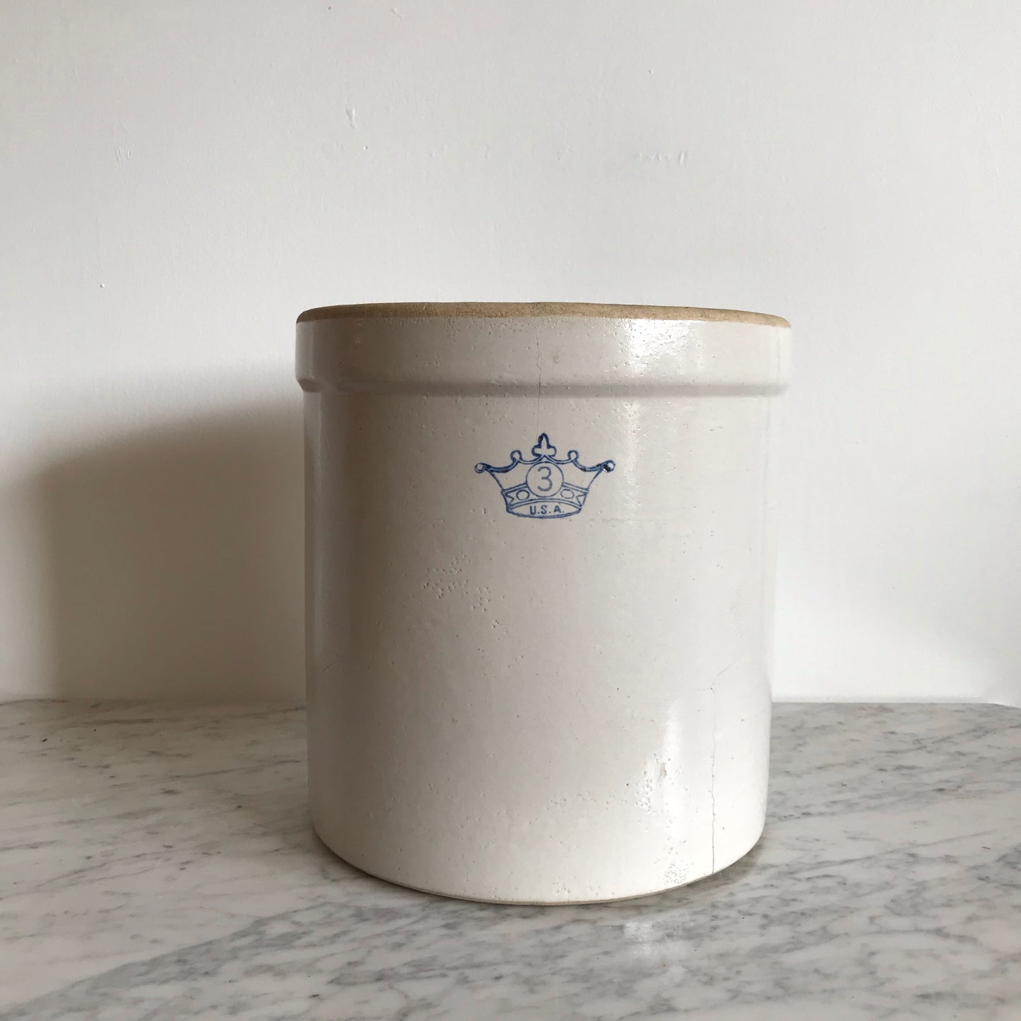 XL Vintage Stoneware Crock, 3 Gallon