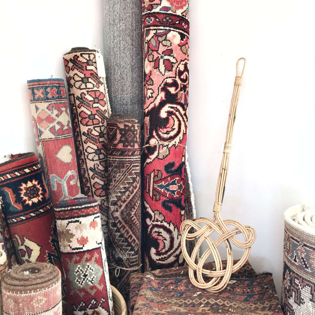 Vintage Rattan Rug Beater — HAUS THEORY