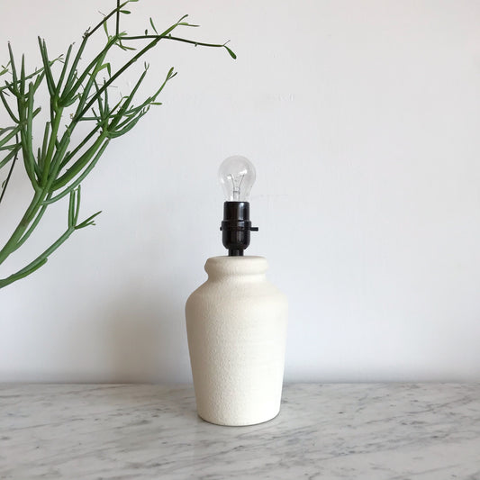 Petite Textured Ivory Ceramic Lamp Base