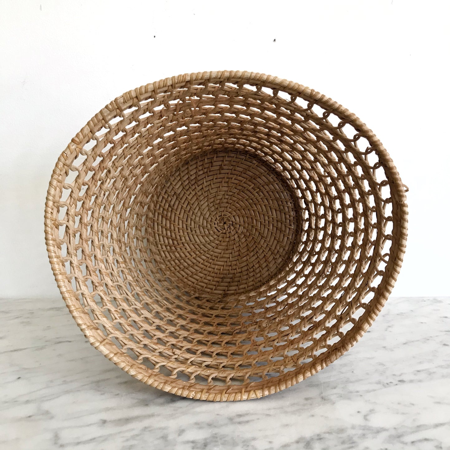 Vintage Loopy Wicker Basket