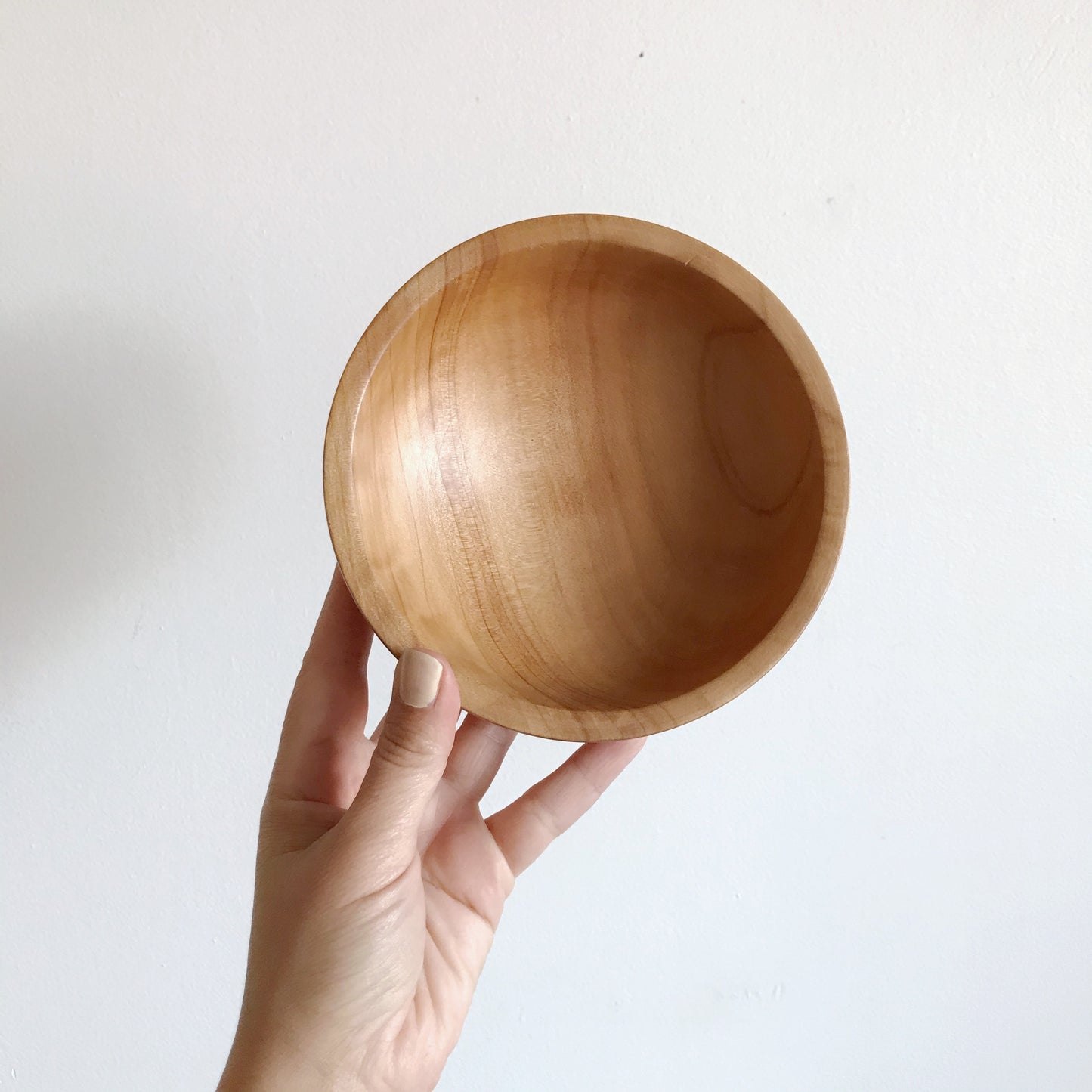 Vintage Turned Wooden Bowl, 6”