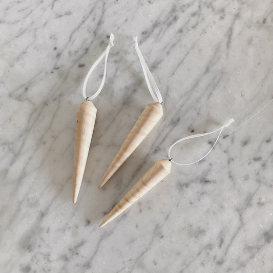 Wooden Heirloom Ornament, Icicle