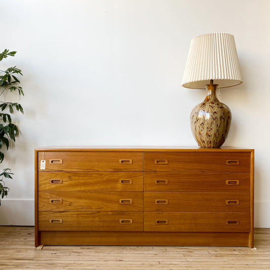Vintage Teak Lowboy Credenza Dresser