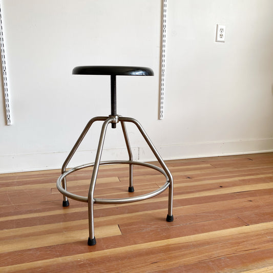 Vintage Industrial Stool, Adjustable Height