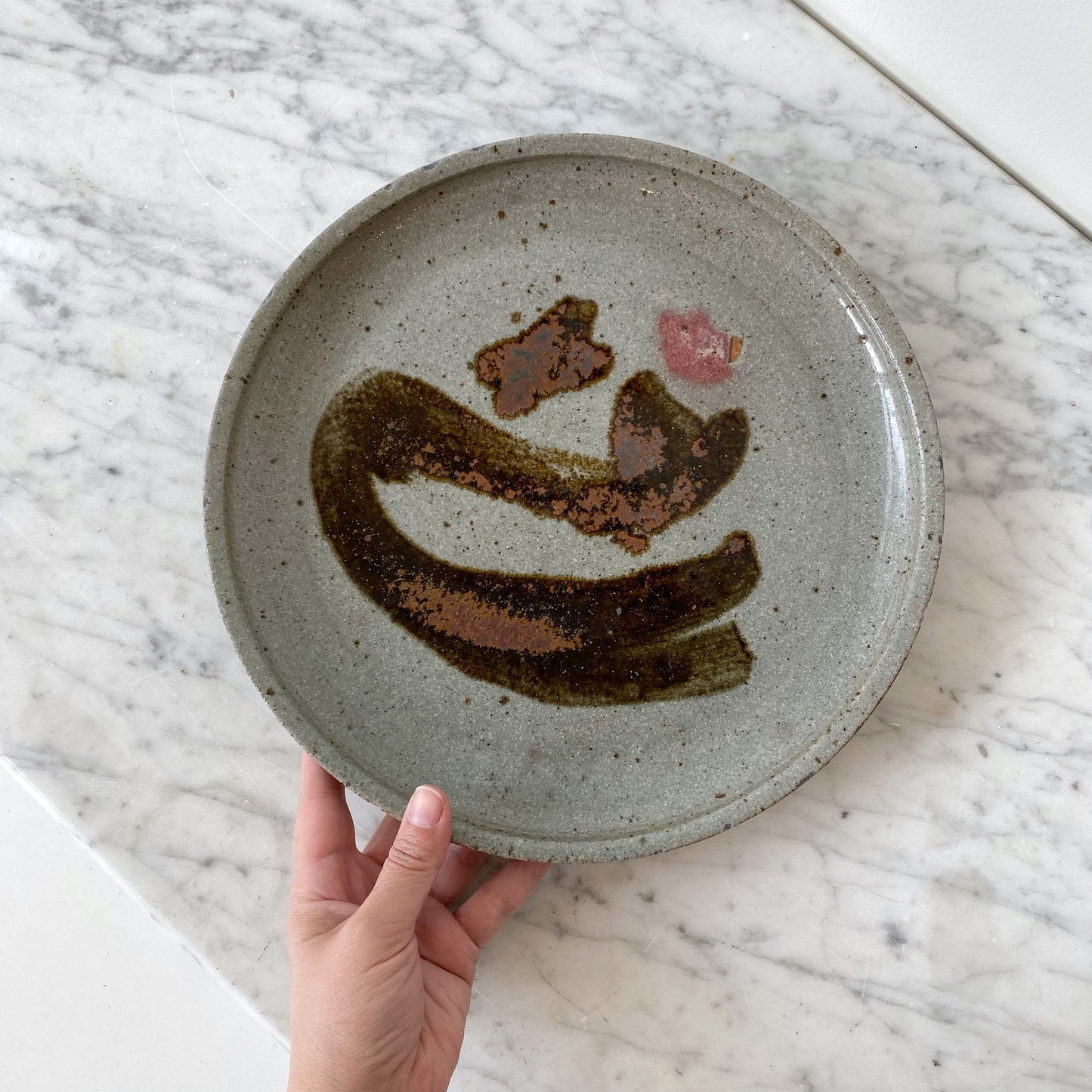 Handcrafted Pottery Platter, Circa 1967