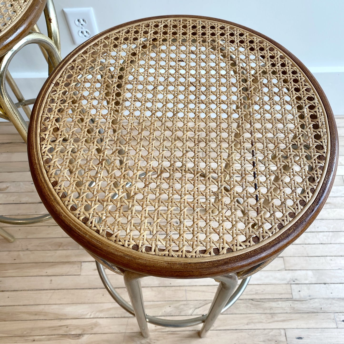 Pair of Vintage Thonet-style Counter Stools