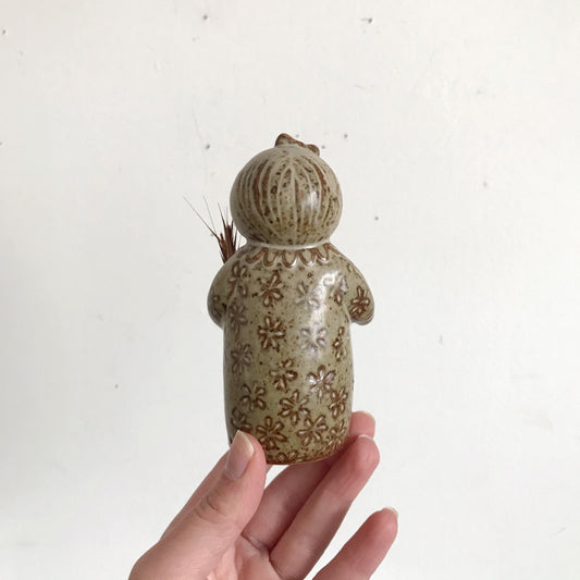 Vintage Ceramic Woman Vase Figure
