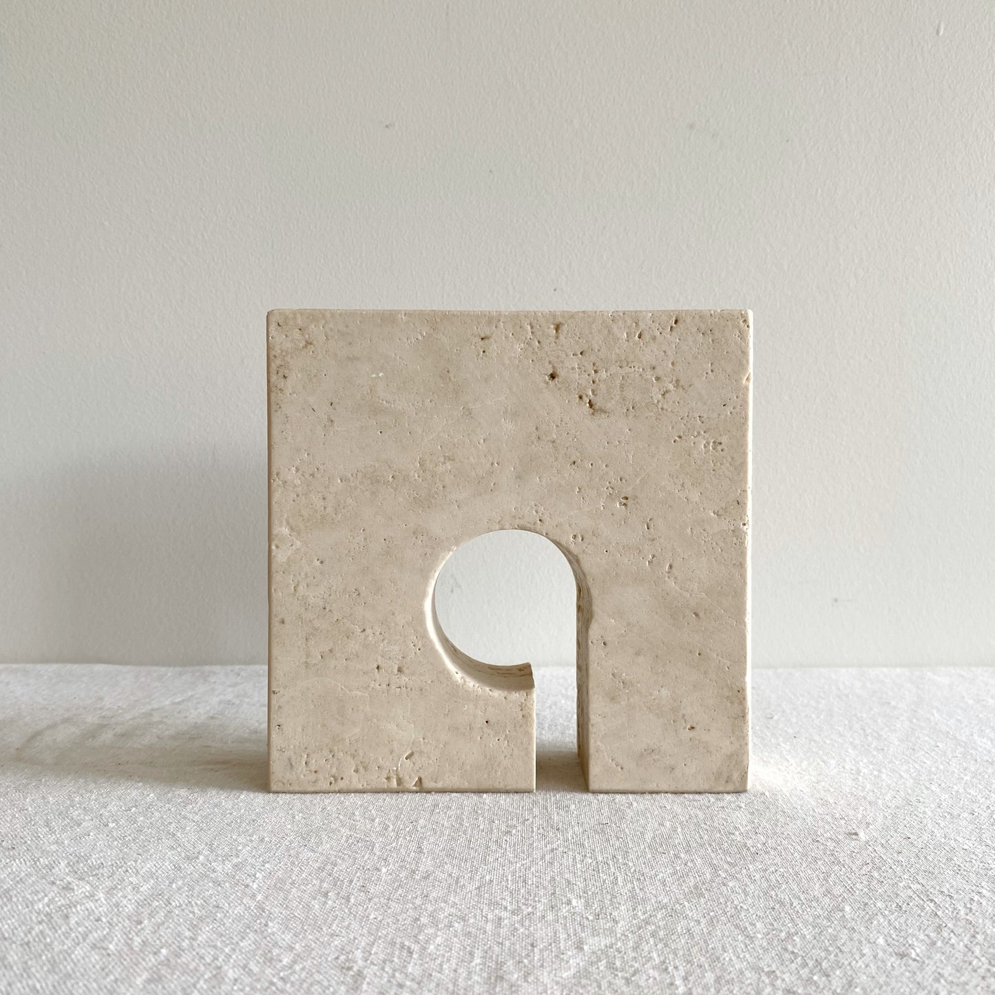 Vintage Travertine Stone Bookend