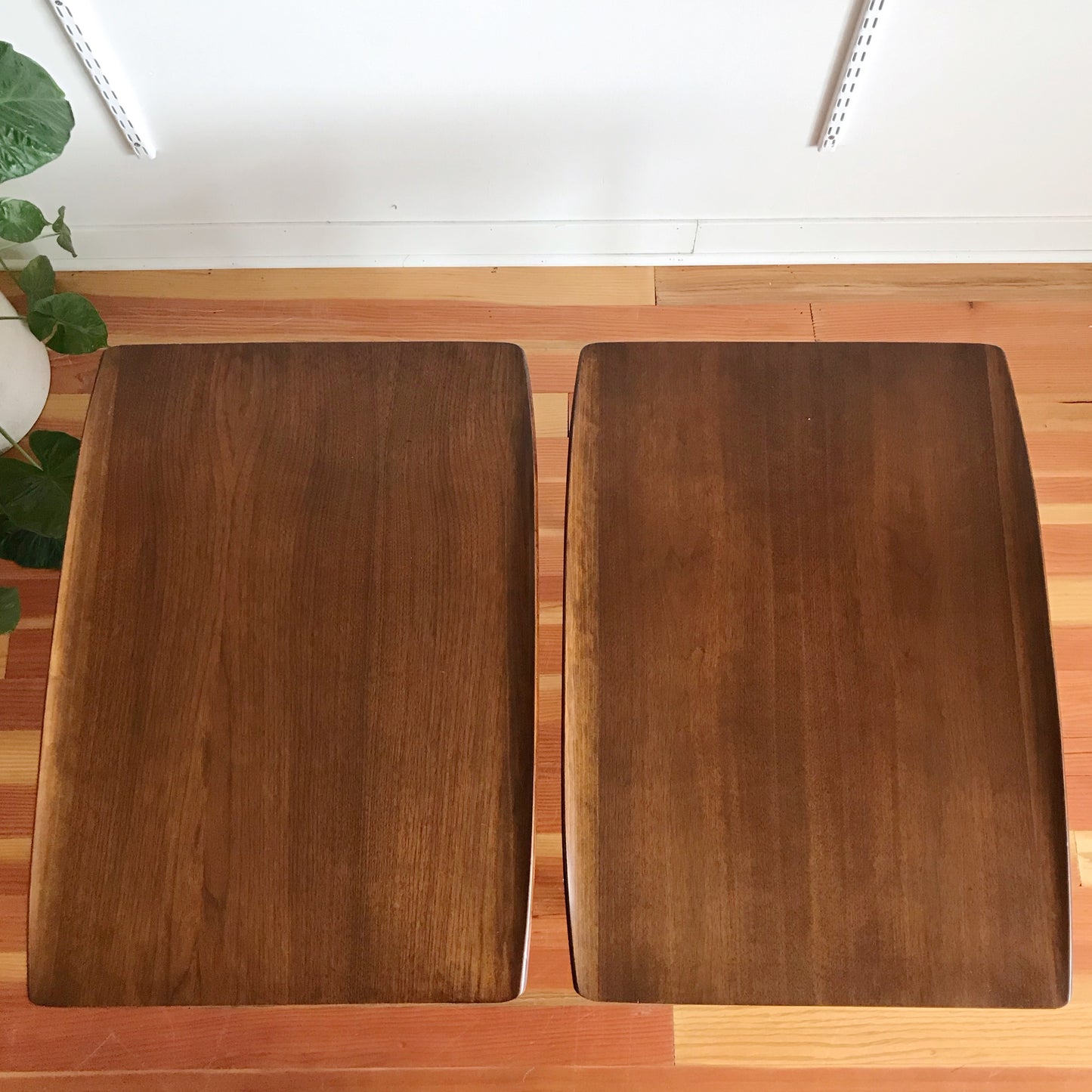 PAIR of Vintage Walnut End Tables, Leo Jiranek for Bassett