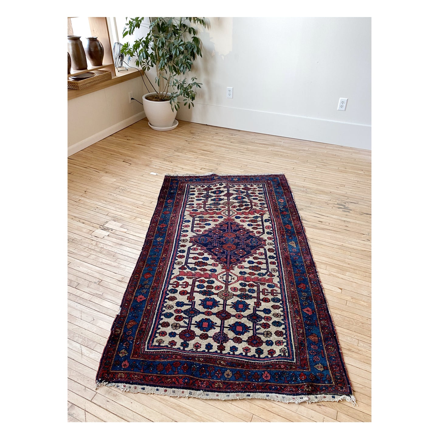 Vintage Hand-knotted Wool Rug (3’8” x 6’8”)