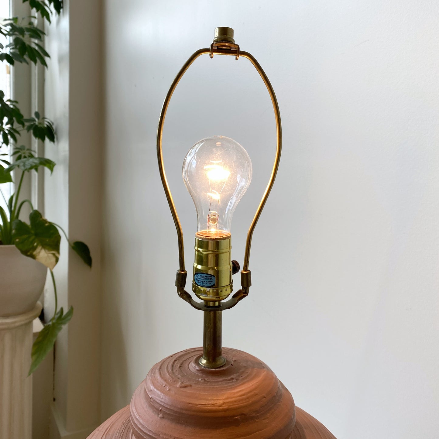 Vintage Terracotta Plaster Table Lamp