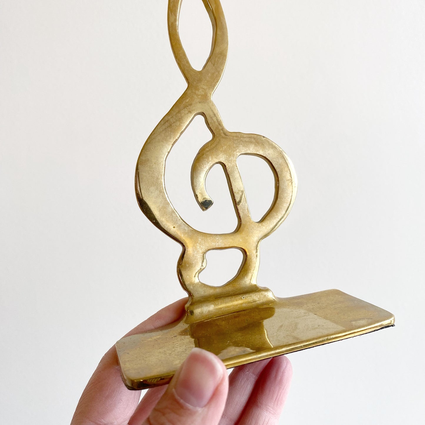 Pair of Vintage Brass Music Bookends