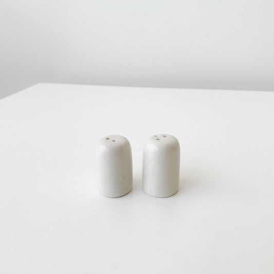 Itty-Bitty Vintage Stoneware Salt + Pepper Set