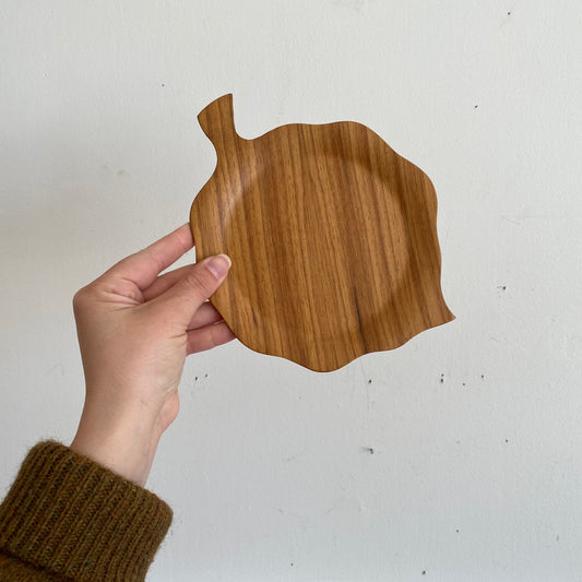 Vintage Pressed Wood Leaf Tray