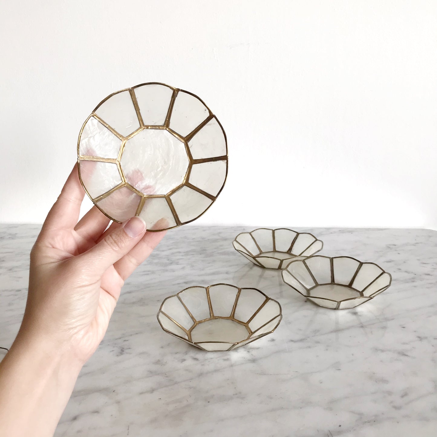Set of 4 Vintage Shell Dishes