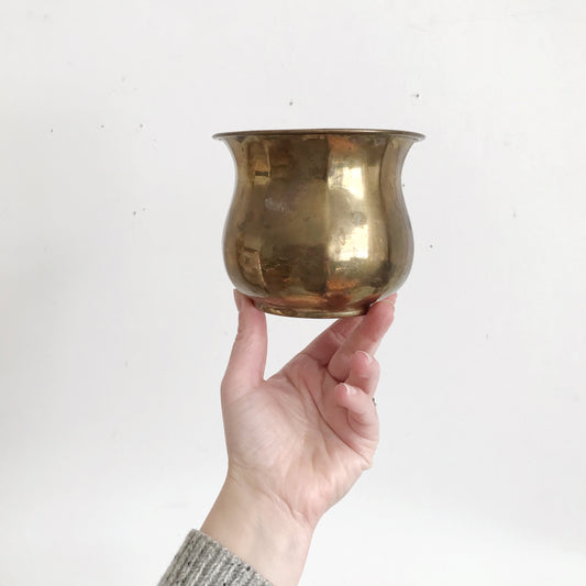 Small Vintage Brass Planter