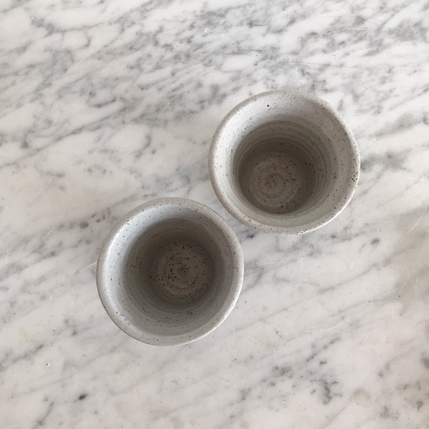 Pair of Small Pottery Cups