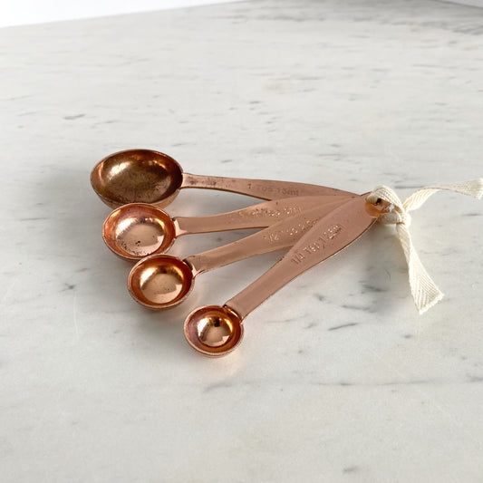 Found Copper-plated Measuring Spoons