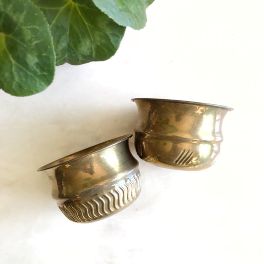 Mini Vintage Brass Planter