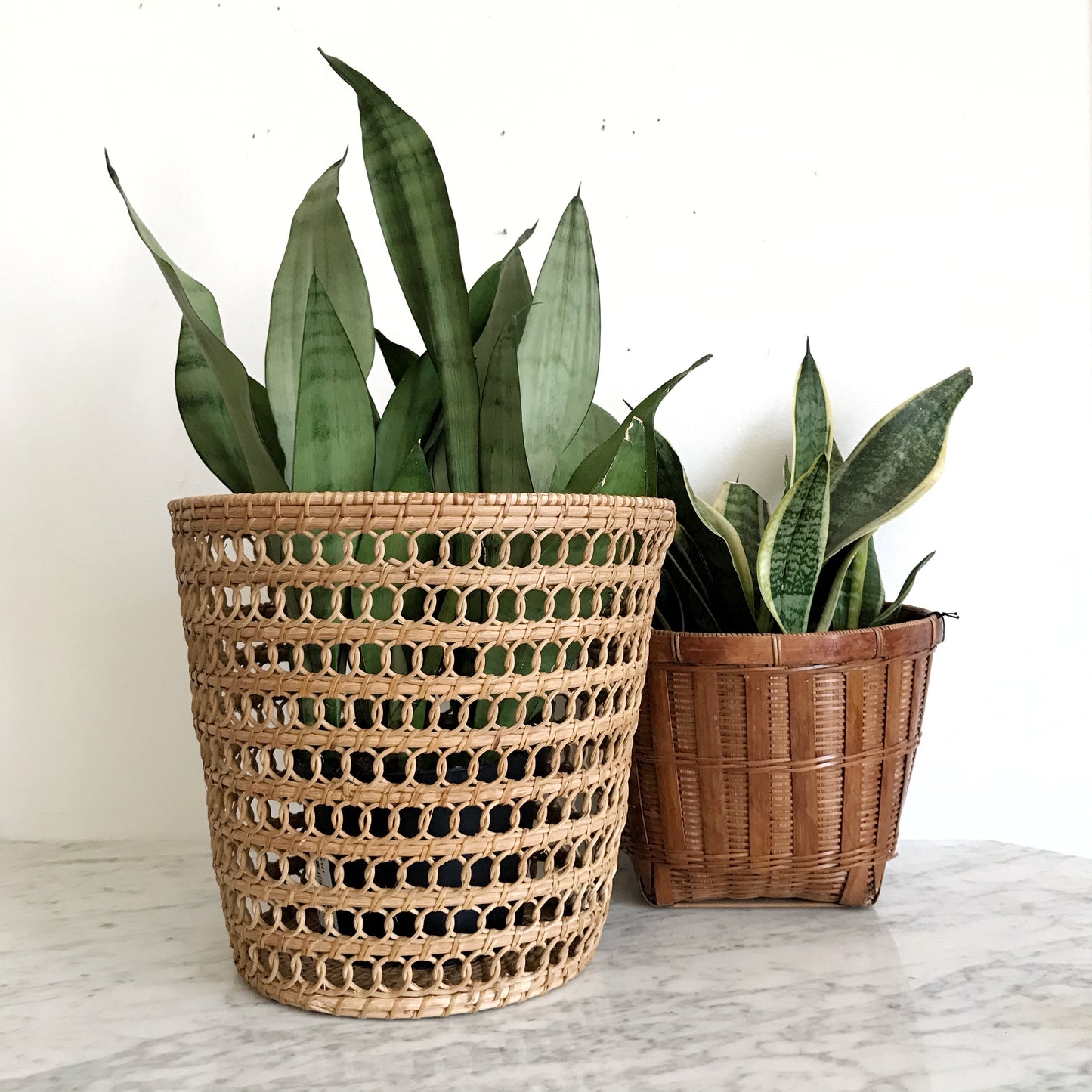 Vintage Loopy Wicker Basket