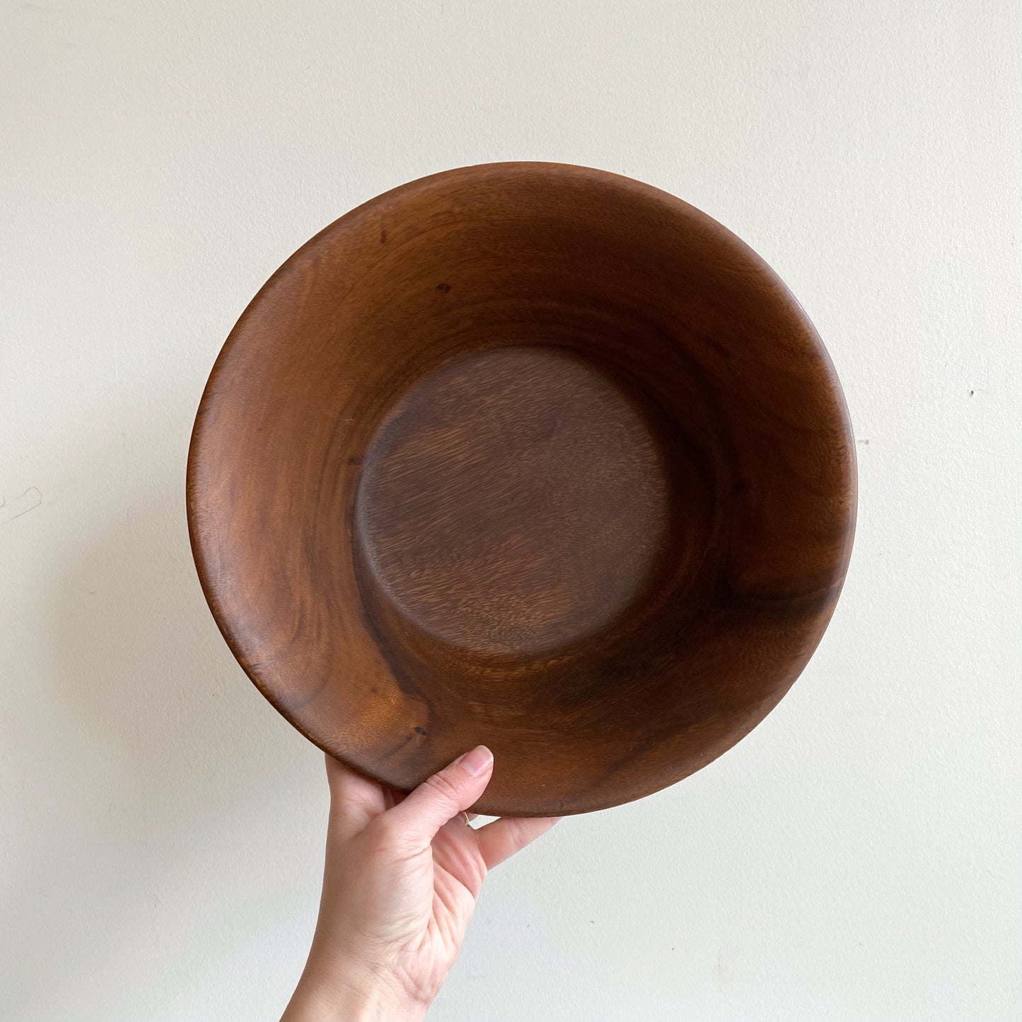 Large Vintage Wood Salad Bowl