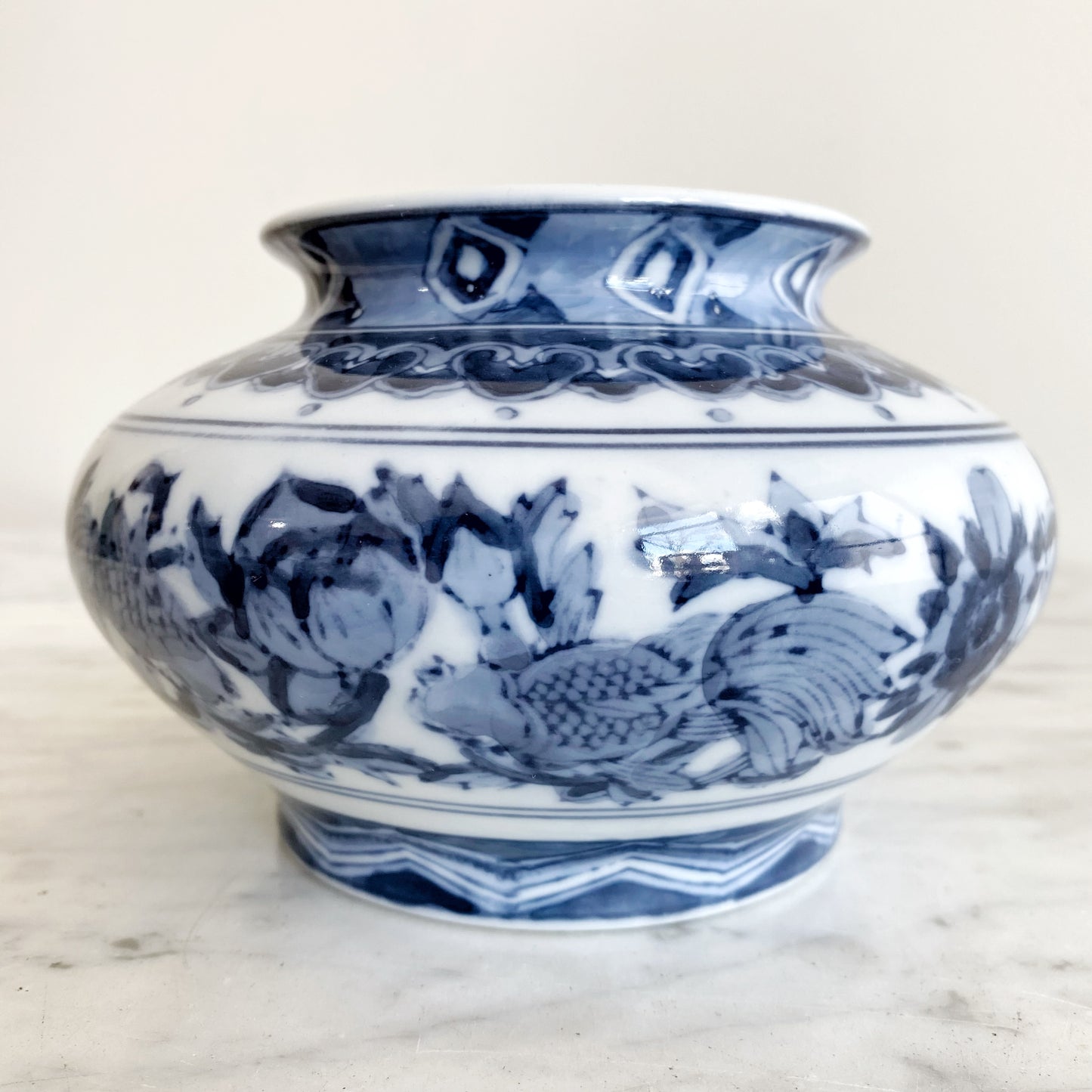 Vintage Hand-painted Porcelain Vessel