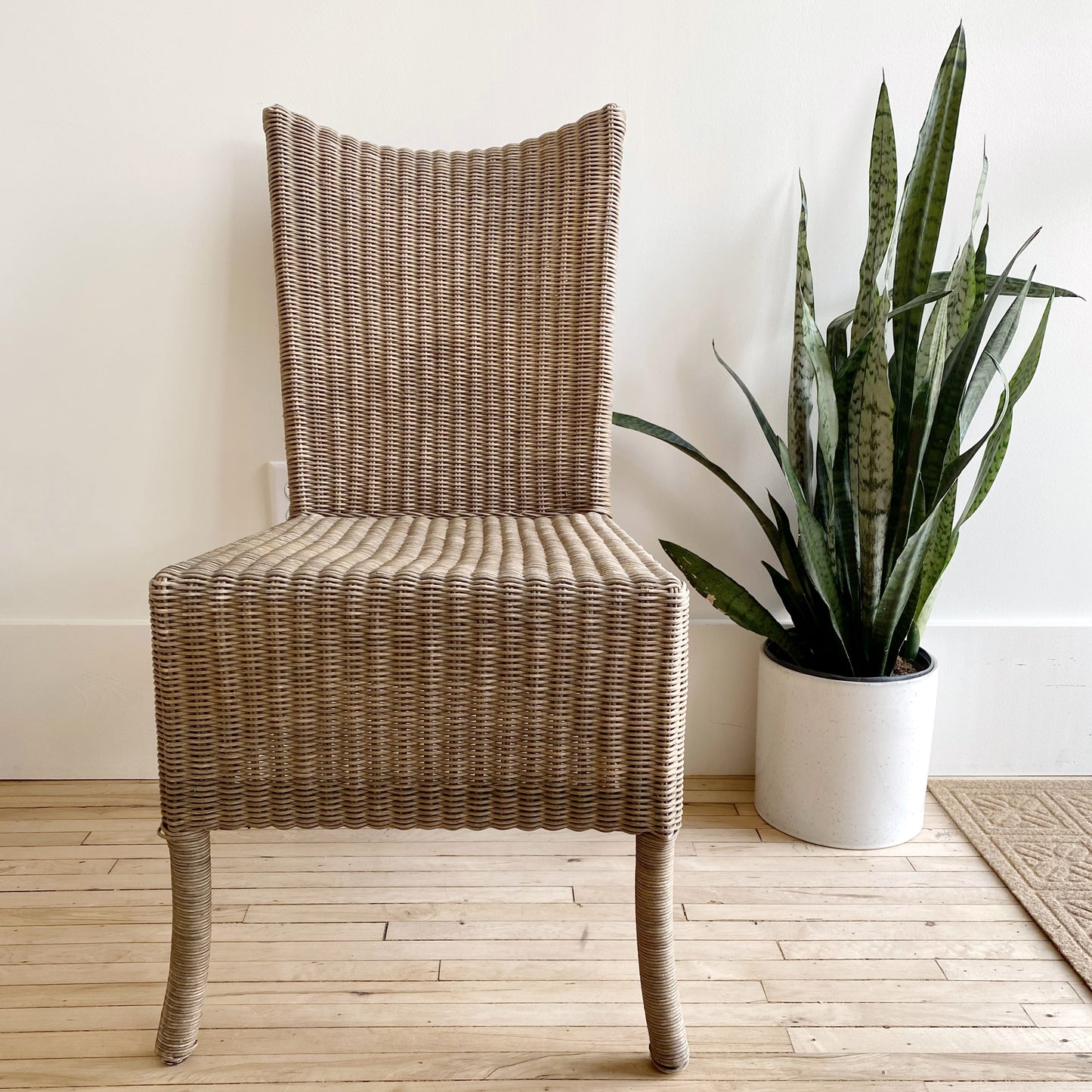 Vintage Sculptural Wicker Chair, Single