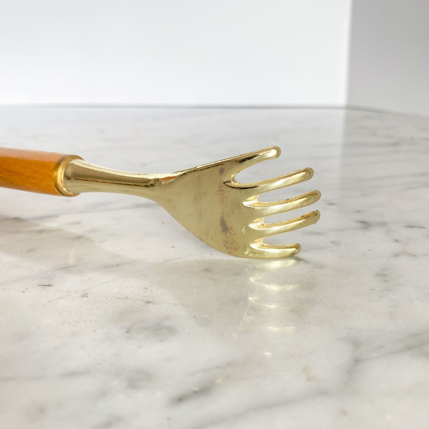 Vintage Gold Hand Back Scratcher