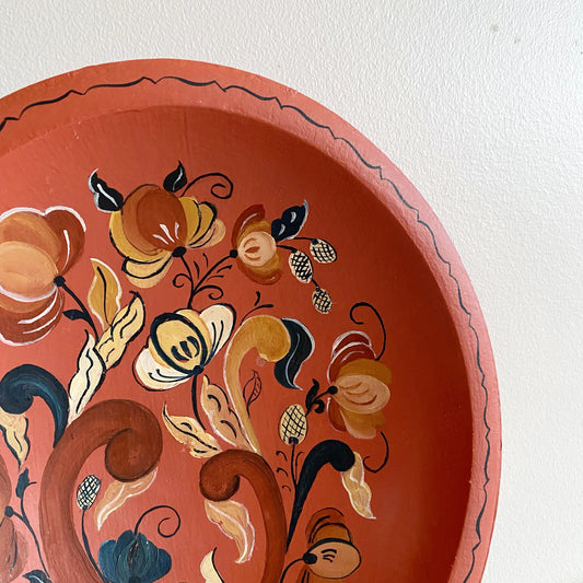Vintage Scandinavian Rosemaling Bowl