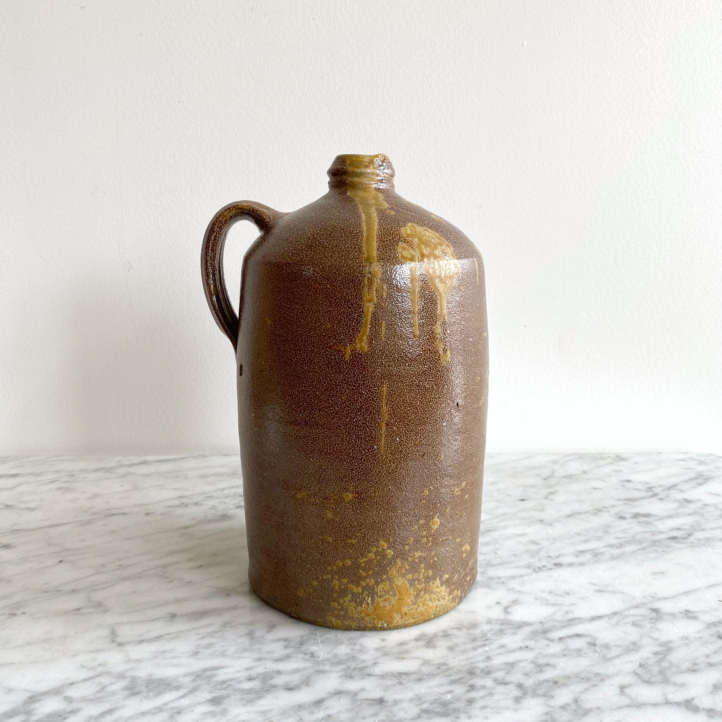 Antique Salt Glaze Stoneware Jug, 10.25”