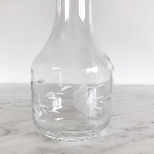 Vintage Etched Glass Decanter