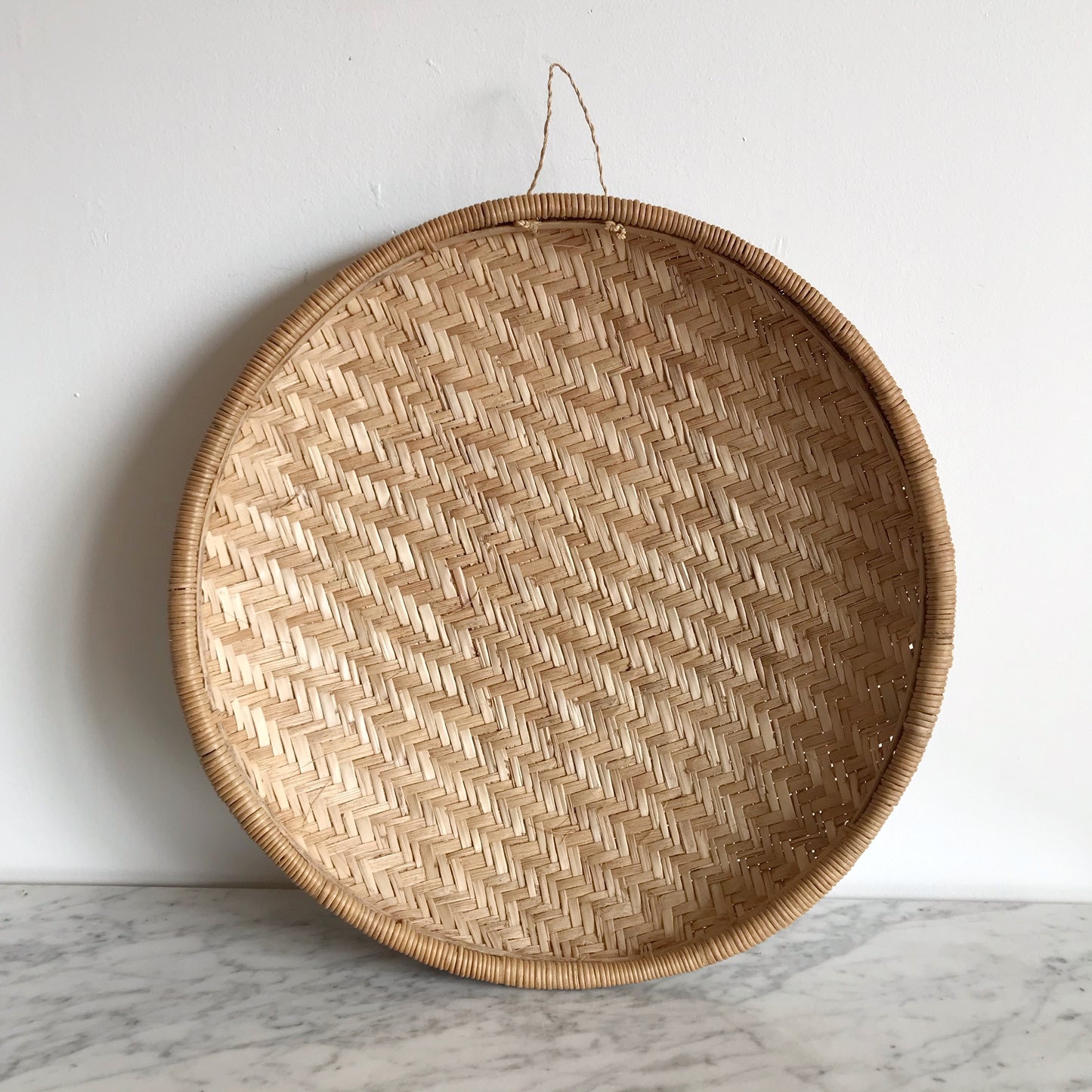 Extra Large Vintage Woven Wall Basket