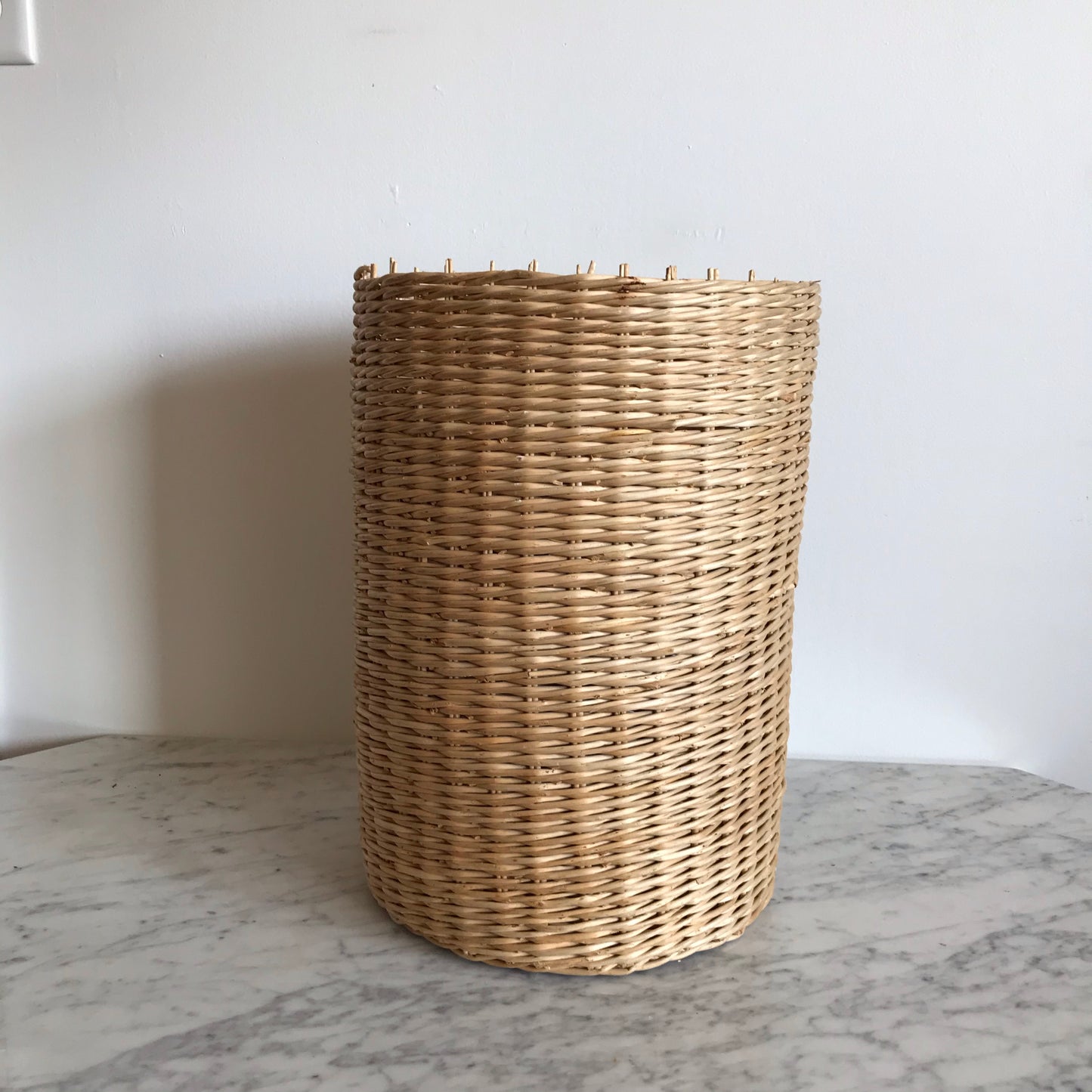 Extra Tall Vintage Wicker Basket / Umbrella Stand