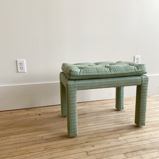 Vintage Mid-Century Upholstered Stool / Bench