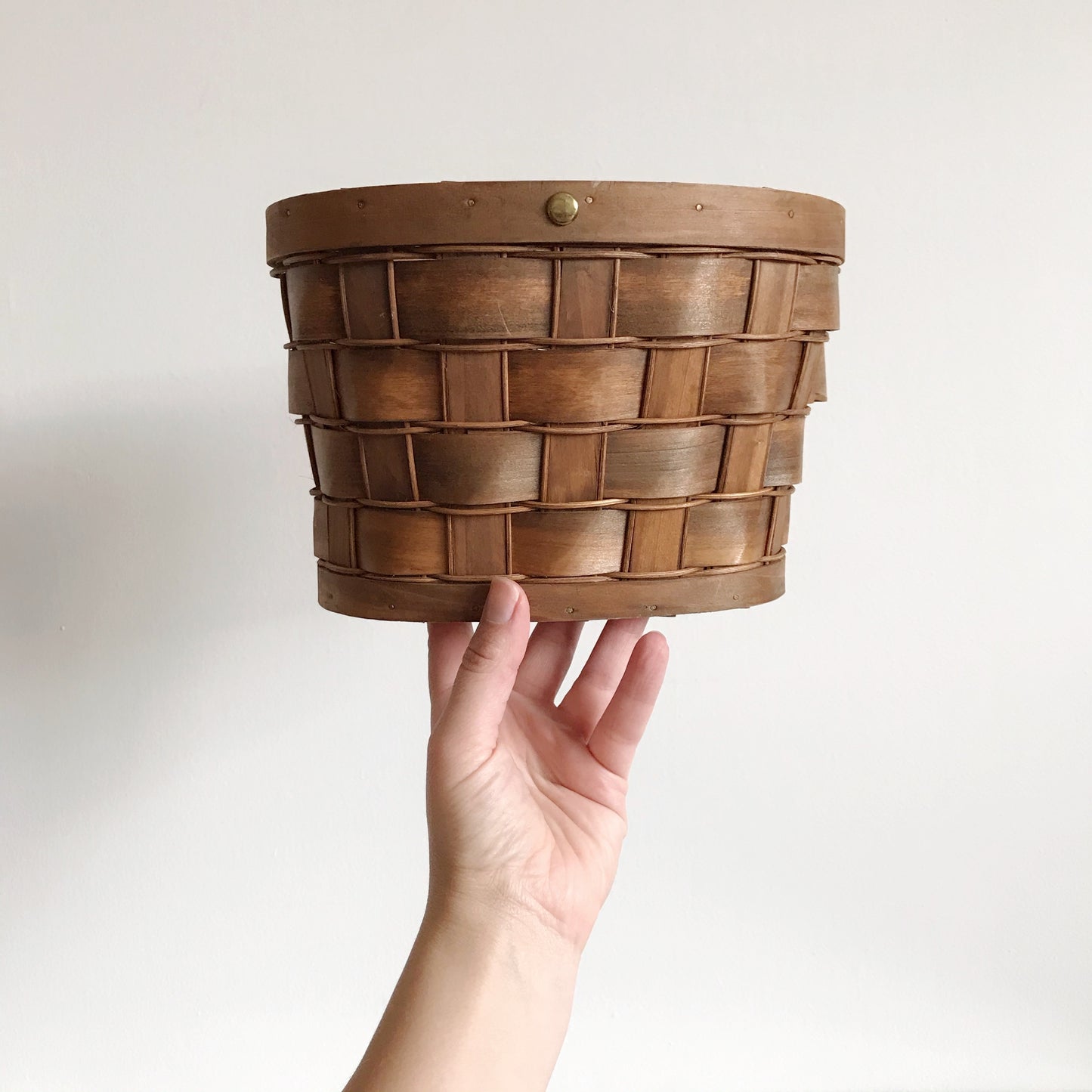 Pretty Woven Wood Basket