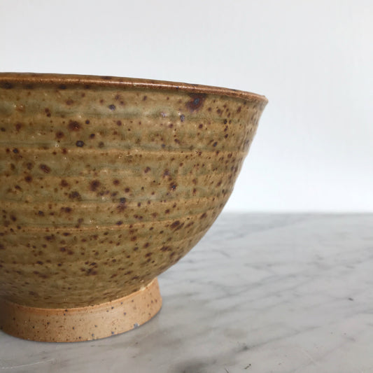 Vintage Pottery Fruit Bowl, 8”
