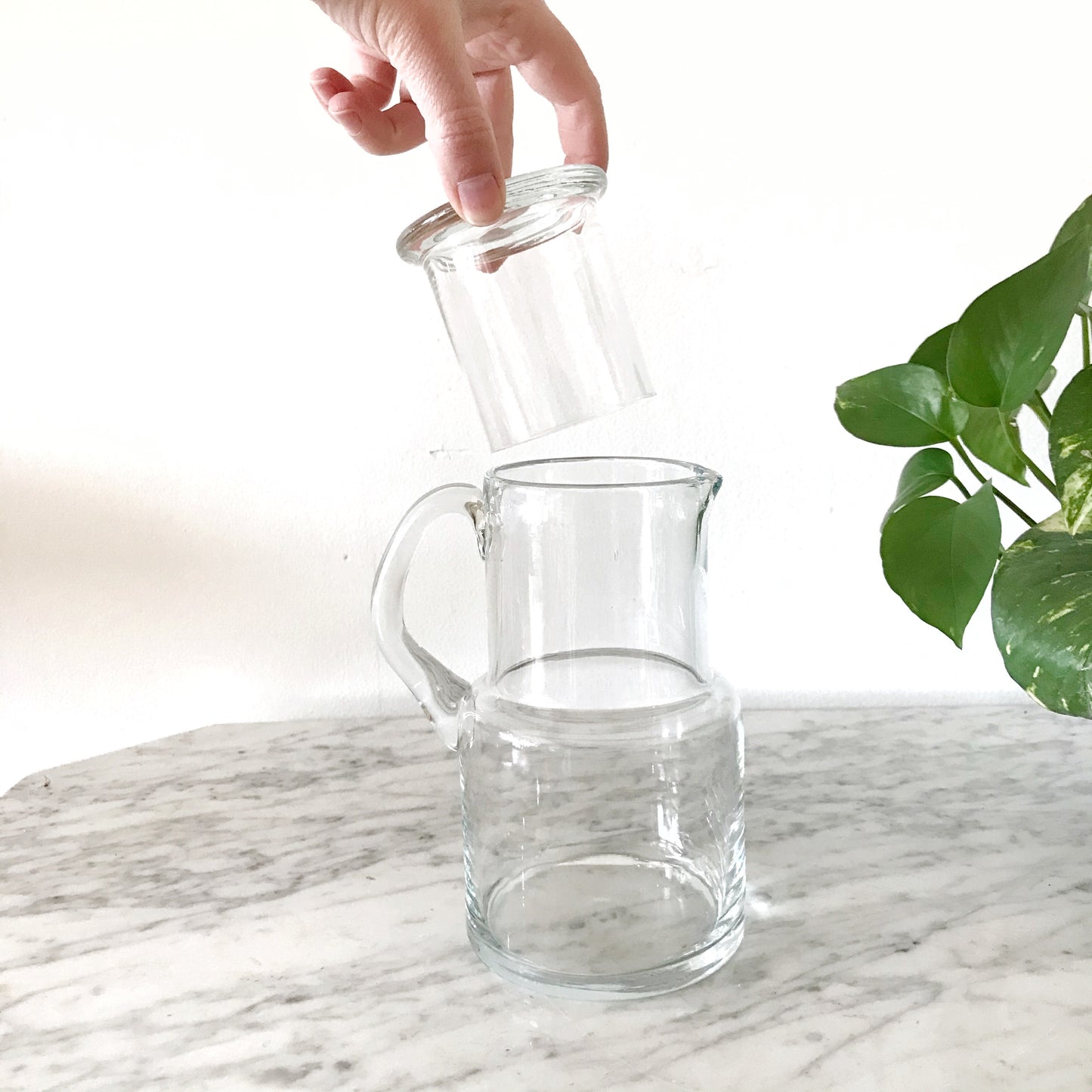 Glass Pitcher & Cup Set