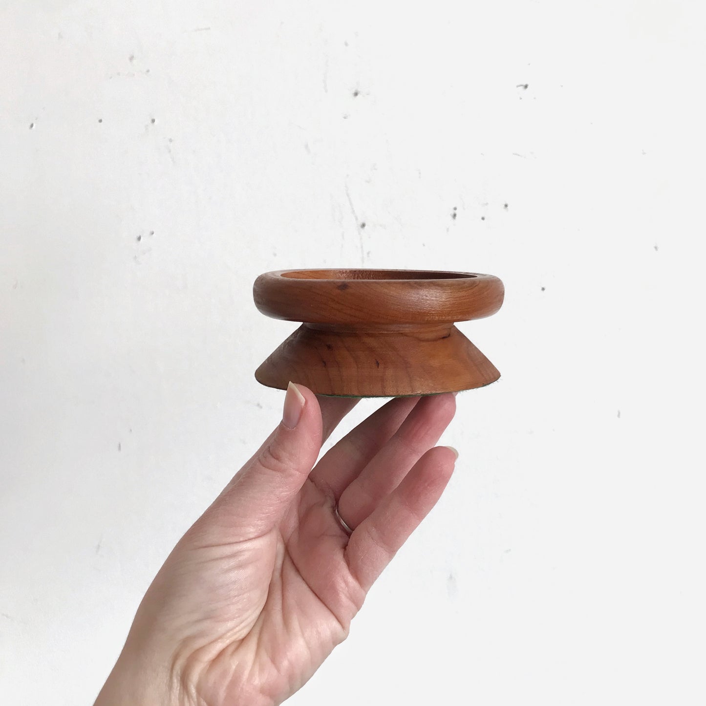 Vintage Wood Pillar Candle Holder