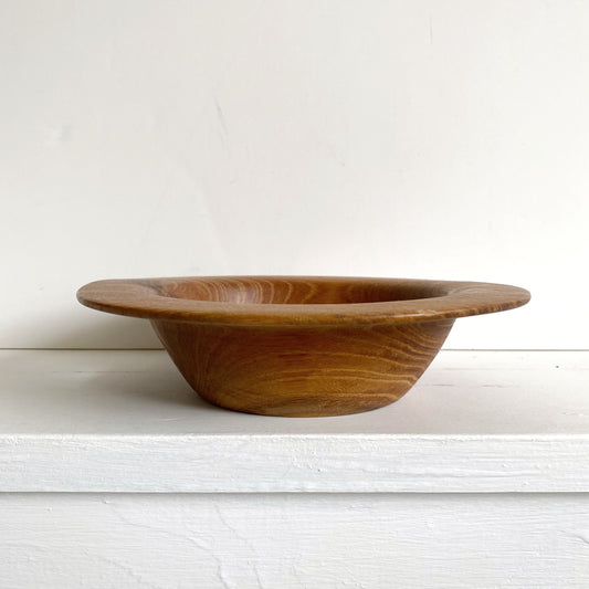 Vintage Sculptural Turned Wood Bowl