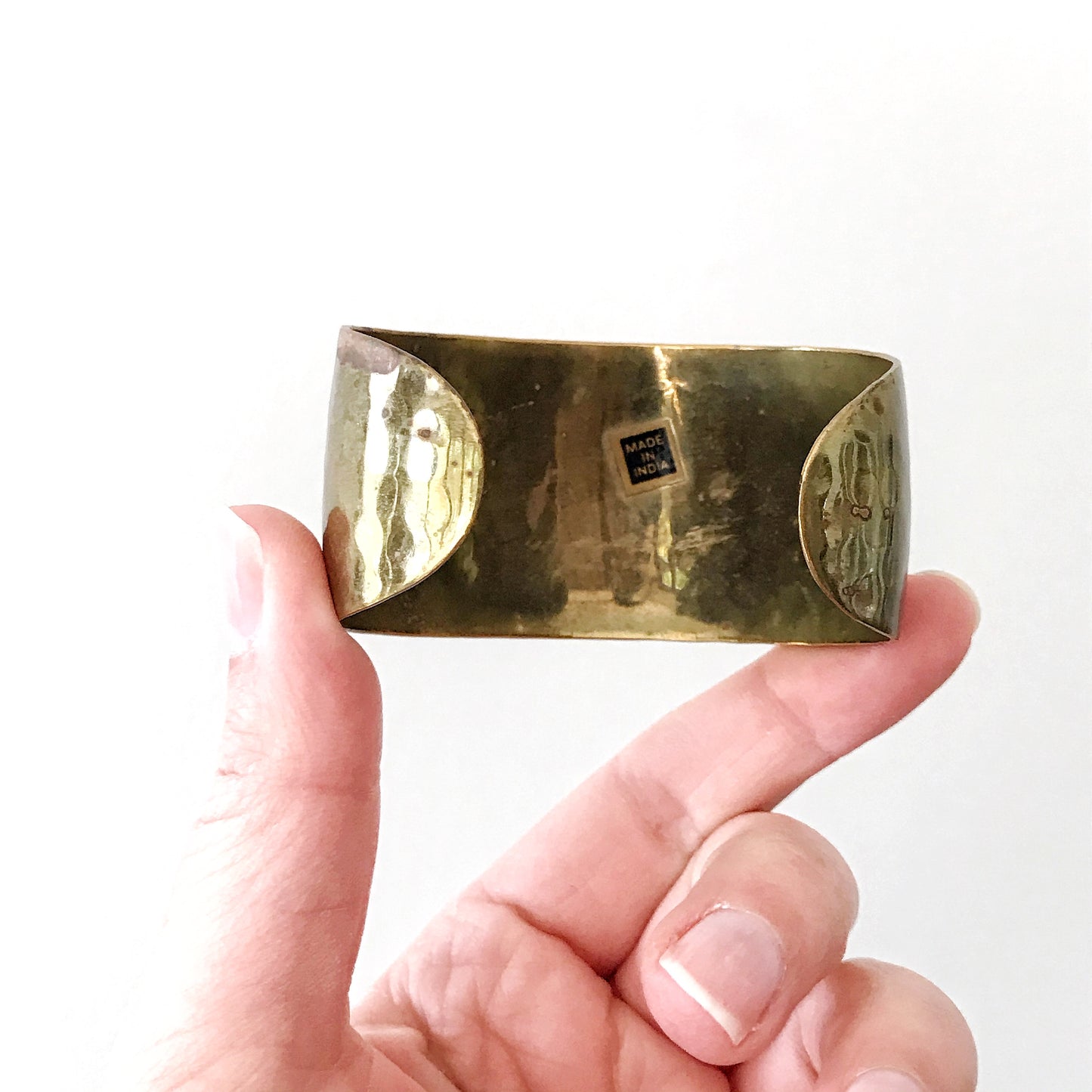 Vintage Hammered Brass Cuff