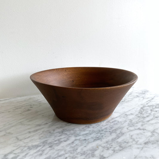 Large Vintage Wood Salad Bowl