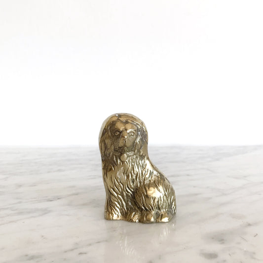 Vintage Brass Staffordshire Dog