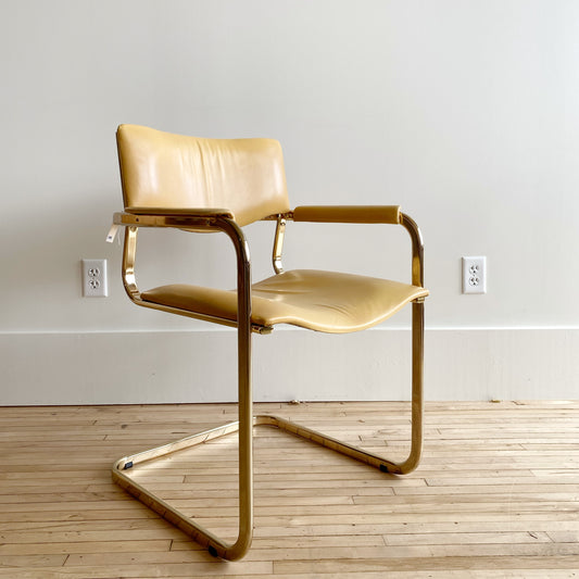 Vintage Italian Leather Chair by Arrben