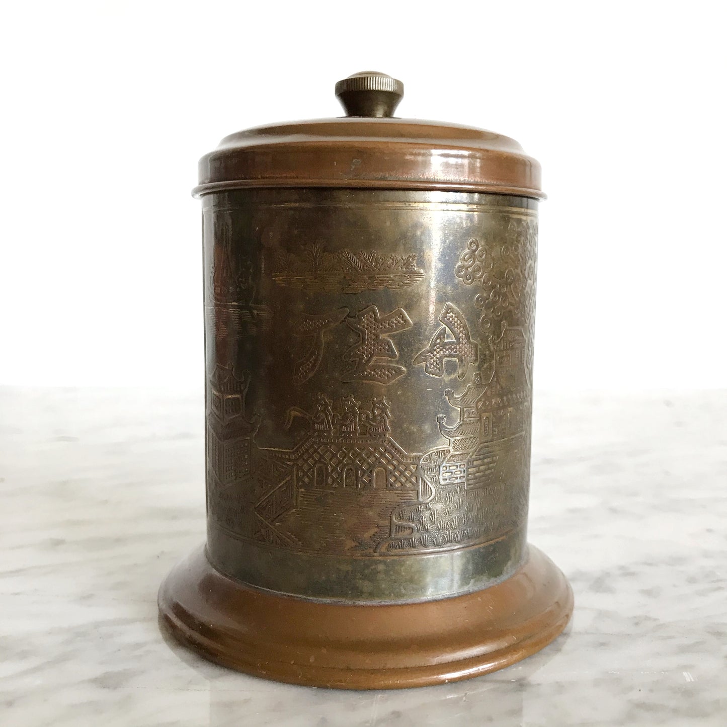 Vintage Copper Tea Canister