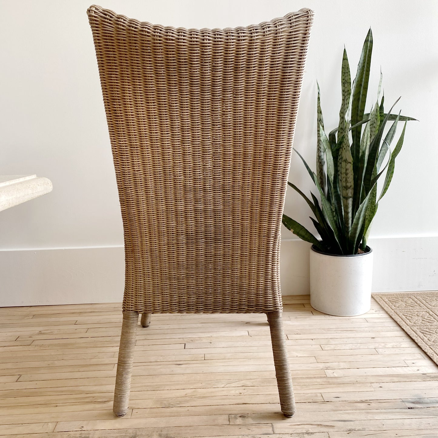 Vintage Sculptural Wicker Chair, Single