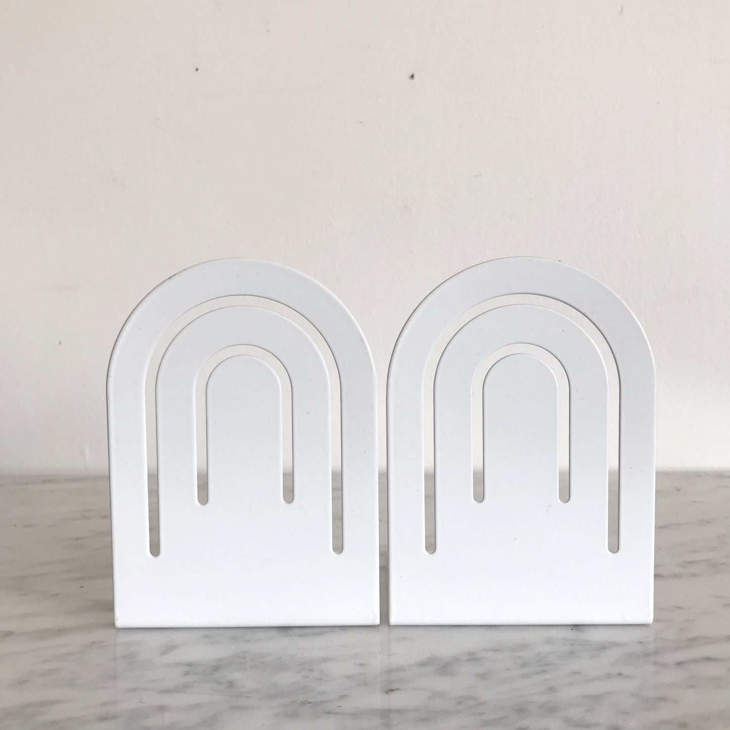 Pair: Vintage Modern Arch Bookends